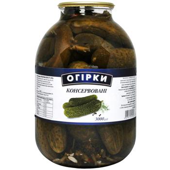 Огірки консервовані 3л - купити, ціни на КОСМОС - фото 1