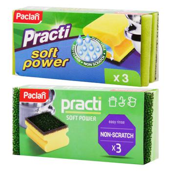 Paclan Kitchen Sponges 3pcs - buy, prices for MegaMarket - photo 1