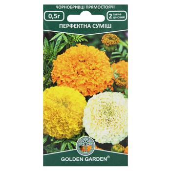 Golden Garden Perfect Mix Marigold Flower Seeds 0.5g - buy, prices for MegaMarket - photo 1