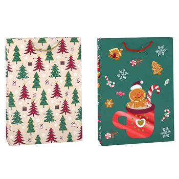 Пакет подарунковий Auchan XL 40x56x15см в асортименті