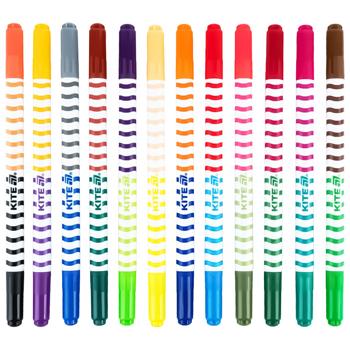 Kite Creative Double-sided Fiberpens 12pcs - buy, prices for - photo 2