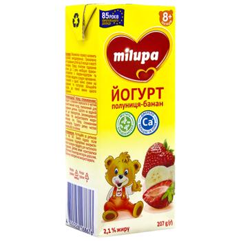 Йогурт Milupa Клубника-Банан 2,1% 207г - купить, цены на Торба - фото 1