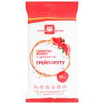 Салфетки влажные Eurogroup с ароматом грейпфрута 15шт