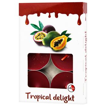 Свічки ароматичні Candy Light Tropical Delight 6шт в асортименті - купити, ціни на NOVUS - фото 1