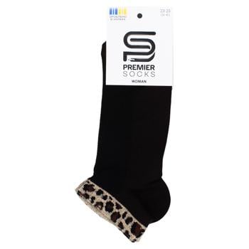 Premier Socks Women's Leopard Low Cut Socks s.23-25 Brown