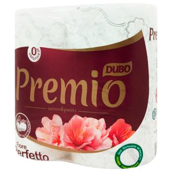 Туалетная бумага Диво Premio Fiore Perfetto 4-слойная 4шт - купить, цены на - фото 3