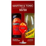 Вермут Martini Fiero Червоний апельсин 14,9% 0,75л + тонік Schweppes 1л