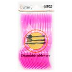 Plastic Forks Pink 155mm 20pcs