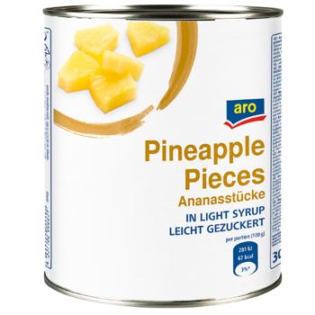 Aro Pineapple Pieces in Light Syrup 3.1l
