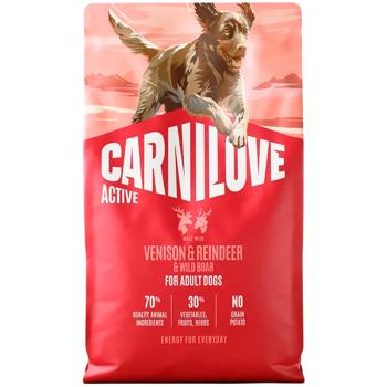 Корм сухий Carnilove Active з олениною та диким кабаном для собак всіх порід 4кг - купити, ціни на MasterZoo - фото 1