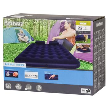 Матрац надувний Bestway з 2 подушками 203x152x22см - купити, ціни на NOVUS - фото 1