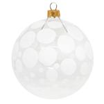 Koopman White Dots Christmas Ball 10cm in Assortment