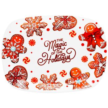Тарелка Bormioli Rocco Magic Holidays прямоугольная 28x20см - купить, цены на Auchan - фото 3