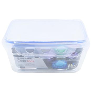 Food Storage Container Rectangular Plastic with Fasteners 570ml - buy, prices for - photo 2