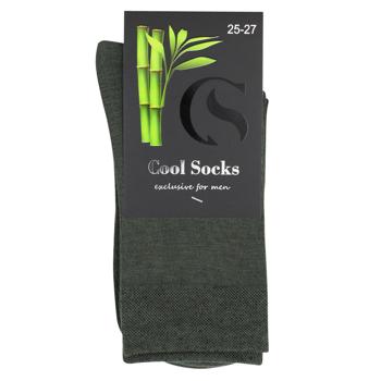 Шкарпетки чоловічі хакі Cool Socks 25-27 розмір