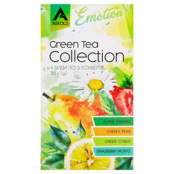 Чай зеленый Askold Green Tea Collection ассорти 20шт*1,5г - купить, цены на - фото 2