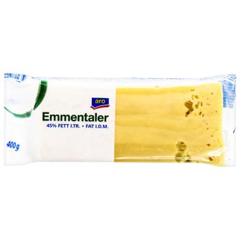 Aro Emmentaler Hard Cheese 45% 400g - buy, prices for METRO - photo 1