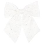 BonaDi Decorative Bow with Rhinestones 22cm White Satin