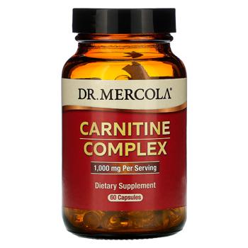 Карнитиновый комплекс,  Carnitine Complex, Dr. Mercola, 1000 мг, 60 капсул - купити, ціни на Біотус - фото 1