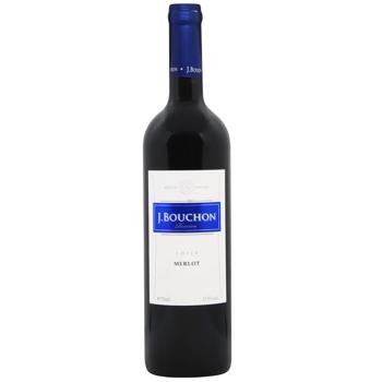 Вино J. Bouchon Merlot красное сухое 13-14% 0,75л - купить, цены на ULTRAMARKET - фото 1