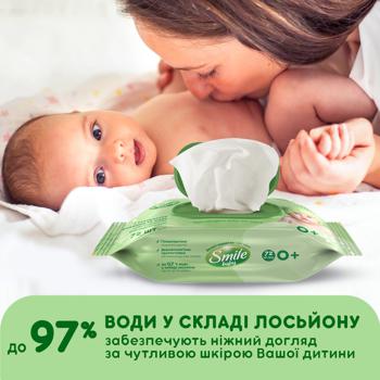 Салфетки влажные Smile Baby с экстрактом ромашки и алоэ с клапаном 72шт - купить, цены на Таврия В - фото 4