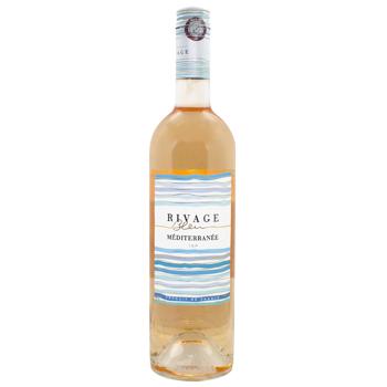 Вино Bleu Rivage Rose Средиземноморье розовое сухое 13% 0,75л - купить, цены на КОСМОС - фото 1