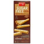 Трубочки вафельные Sweet Plus с какао кремом без сахара 120г