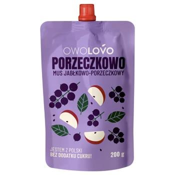 Owolovo Apple-Currant Fruit Mousse 200g - buy, prices for COSMOS - photo 1