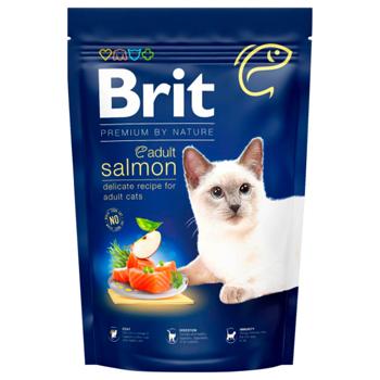 Корм сухий Brit Premium з лососем для дорослих котів 1,5кг - купити, ціни на MasterZoo - фото 1