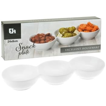 Excellent Houseware Set of Dishes for Snacks 24*8cm 3pcs - buy, prices for Auchan - photo 1