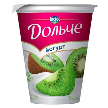 Dolce Kiwi Flavored Yogurt 3.2% 280g - buy, prices for Supermarket "Kharkiv" - photo 1