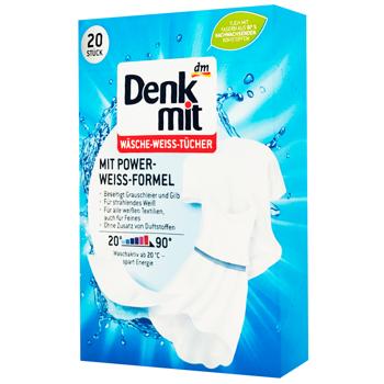 Denkmit Laundry Wipes to Restore White Color 20pcs