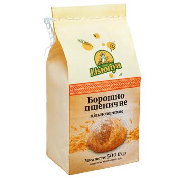Мука Listoriya пшеничная цельнозерновая 500г