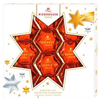 Niederegger Christmas Stars Marzipan Candies in Dark Chocolate 125g - buy, prices for WINETIME - photo 1