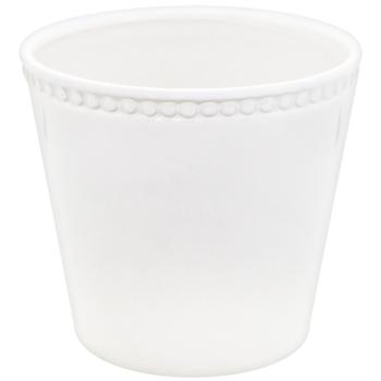 Горщик керамічний білий 13см в асортименті - купити, ціни на METRO - фото 5