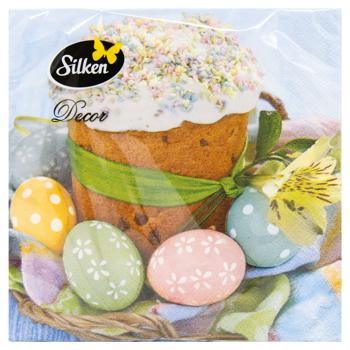 Silken Easter Cake Napkins 33x33cm 18pcs