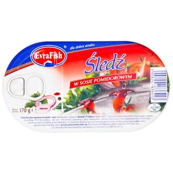 Оселедець EvraFish в томатному соусі 170 г - купити, ціни на Епіцентр FOOD - фото 1
