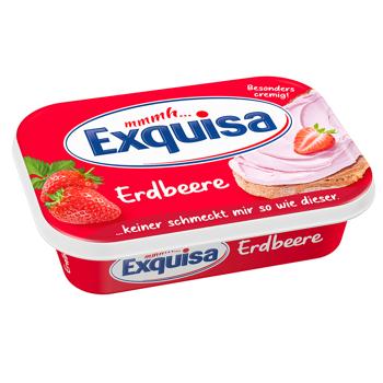 Крем-сир Exquisa вершковий з полуницею 52% 200г - купити, ціни на За Раз - фото 1