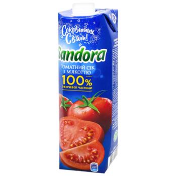 Сік Sandora томатний з м'якоттю 0,95л - купити, ціни на ULTRAMARKET - фото 1