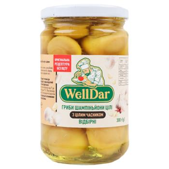 WellDar Whole Selected Champignons with Garlic 300g - buy, prices for - photo 2