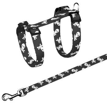 Trixie Skull Nylon Harness with Leash for Cats 27–45cm/10mm Color in Assortment - buy, prices for MasterZoo - photo 5