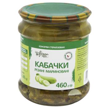 Ukrainska Zirka Sliced ​​Marinated Zucchini 460g - buy, prices for Tavria V - photo 1