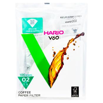Фільтри Hario V60 02 100шт білий  - купити, ціни на Grono - фото 1