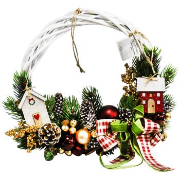 Новорічний вінок 0041 - купити, ціни на МегаМаркет - фото 3