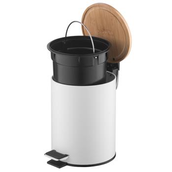 Мусорное ведро Ardesto Minimalism с педалью белое 3л - купить, цены на За Раз - фото 3