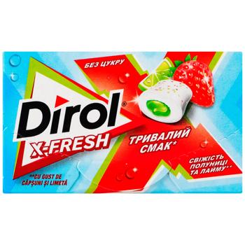 Жевательная резинка Dirol X-Fresh клубника-лайм 19,5г
