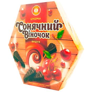 Цукерки Бісквіт-Шоколад Сонячний віночок вишня 430г - купити, ціни на Cупермаркет "Харків" - фото 3