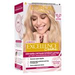 Крем-фарба для волосся L'Oreal Excellence Creme 10.21 світло-світло-русявий перламутровий освітлюючий