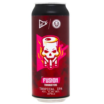 Пиво Funky Fluid Fusion Tankbusters светлое нефильтрованное 6,5% 0,5л - купить, цены на WINETIME - фото 1