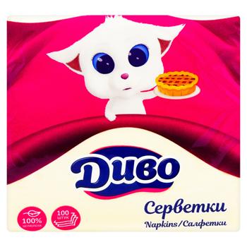 Dyvo Single-layer Napkins 33х33cm 100pcs - buy, prices for MegaMarket - photo 2